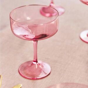 Anthropologie The Morgan Collection Coupe Glasses - Fuchsia